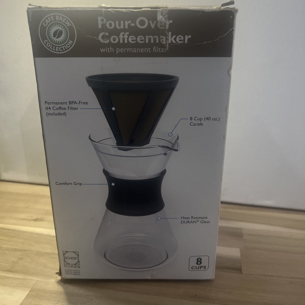 Medelco Cafe Brew 8 Cup Glass Pour-Over Coffee Maker 1-PO108--2 Medelco Cafe